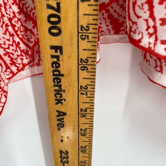 Ariat Shawl Women’s Small Blue & Red Paisley Oversized Lightweight Feminine - Picture 8 of 10